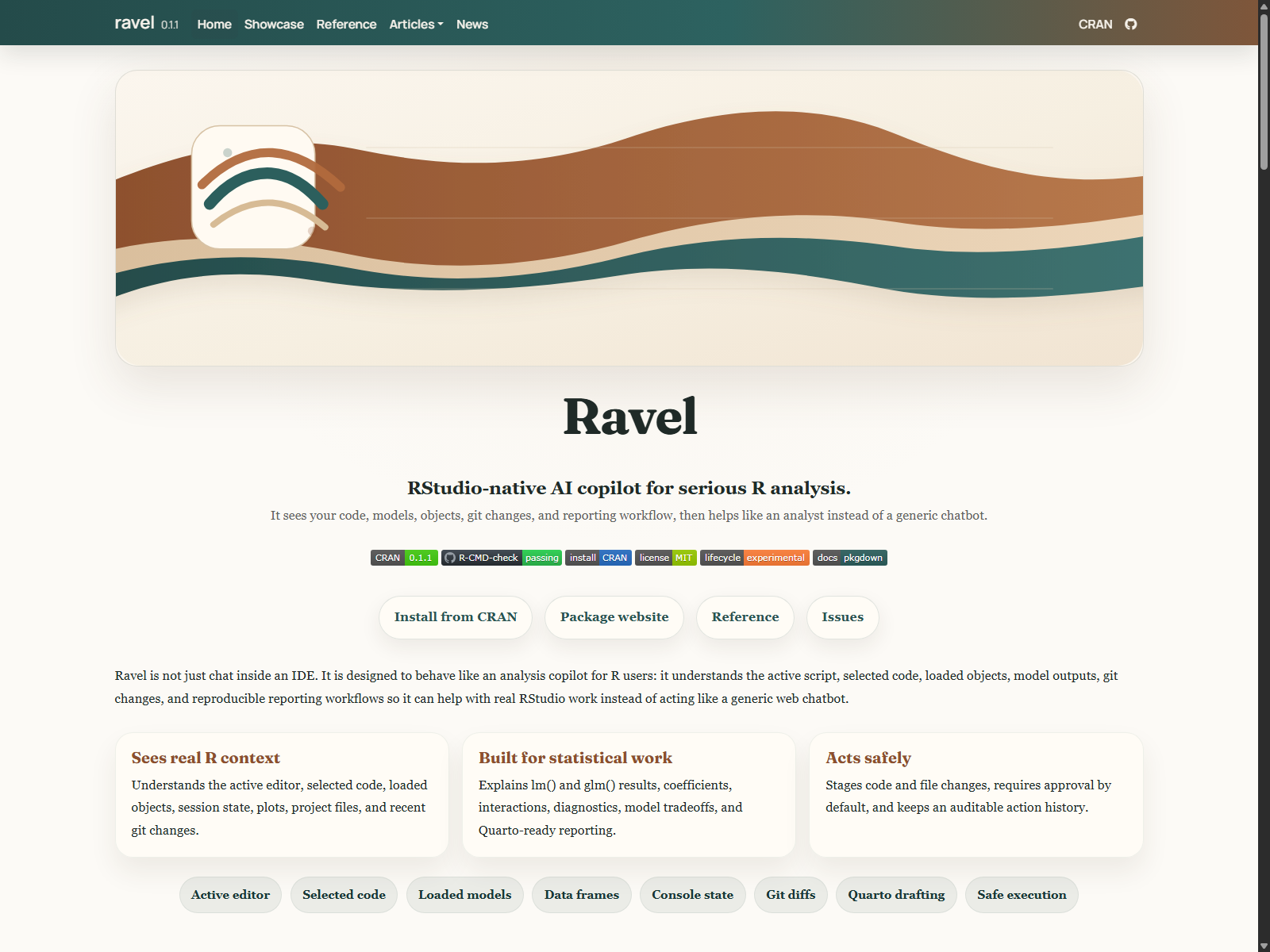Ravel R package documentation homepage