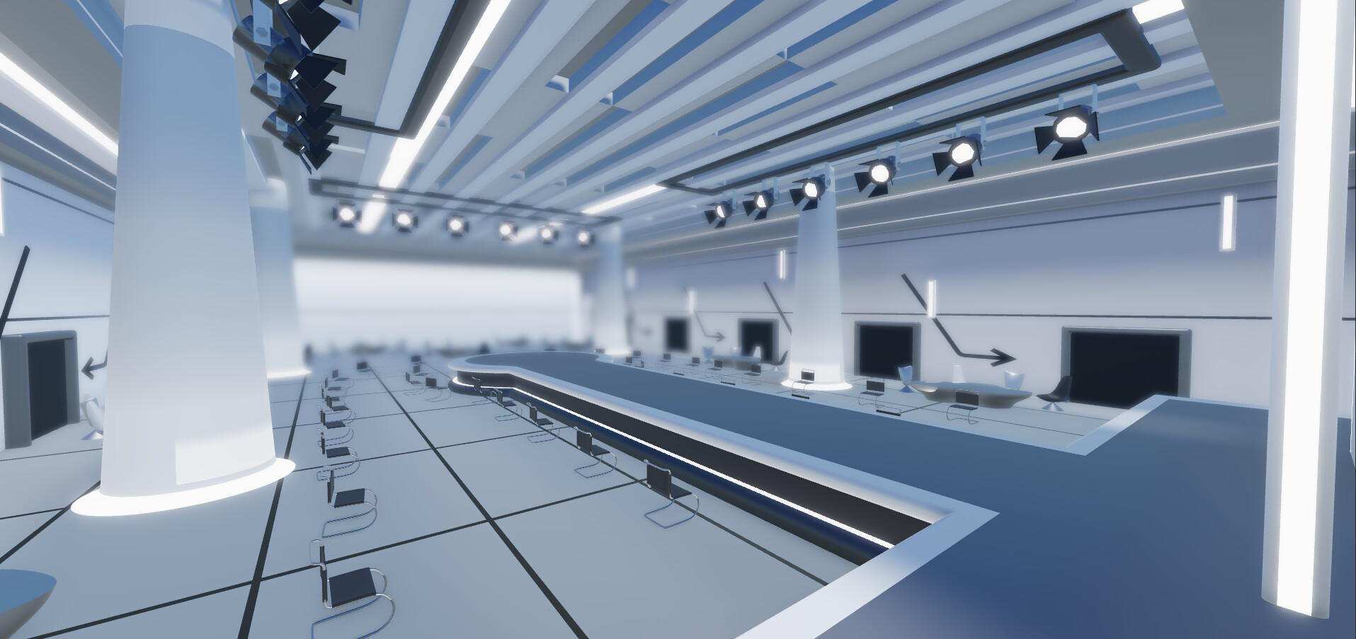 Futuristic interior production